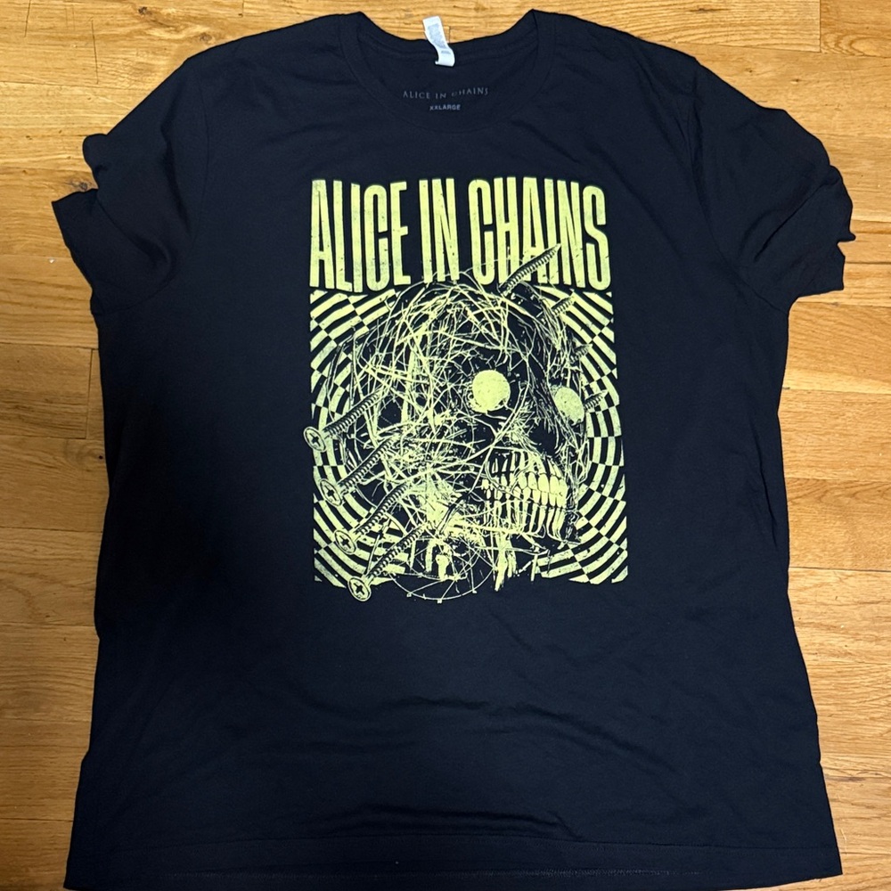 Men’s “Alice in Chains” Black Graphic T-Shirt Sz 2XL